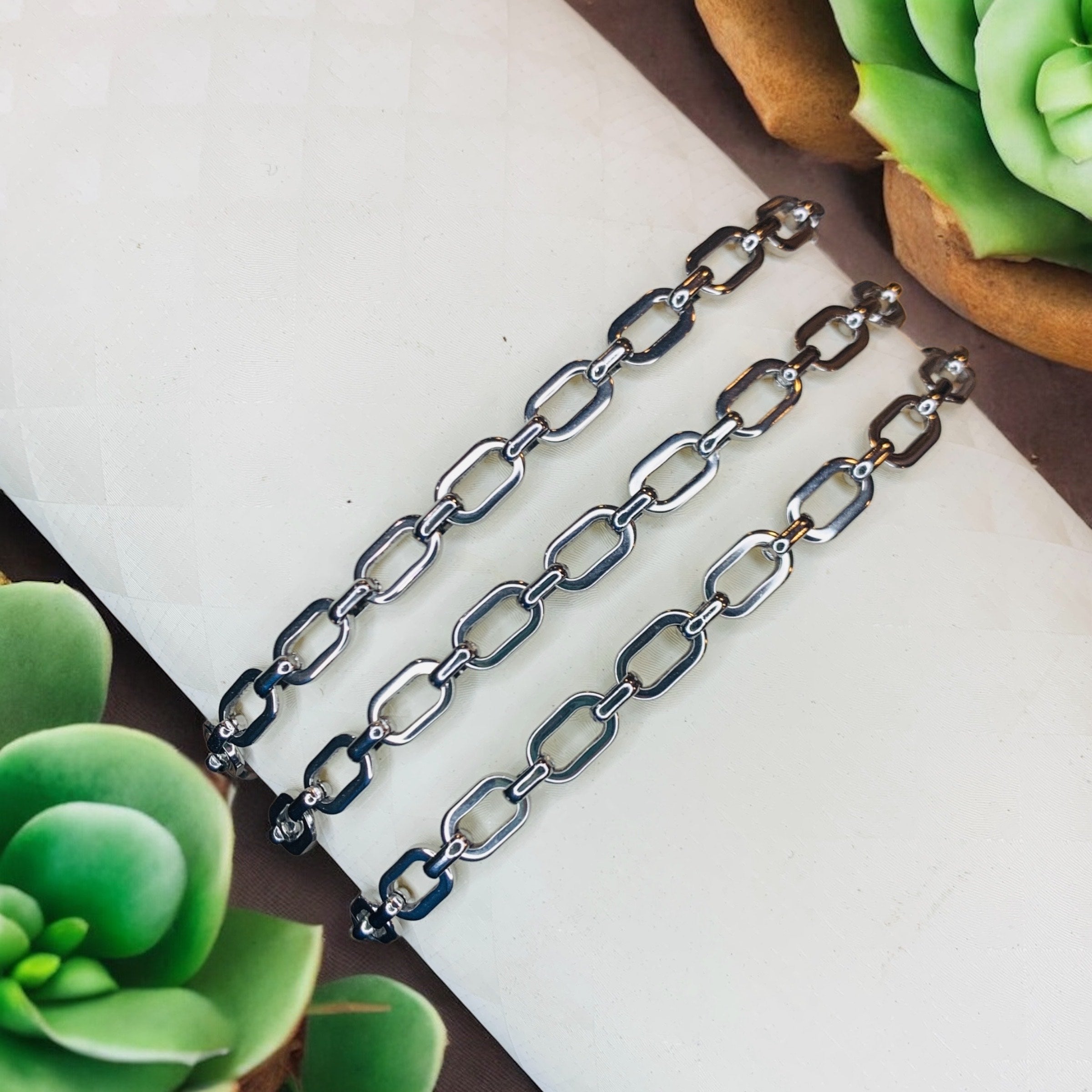 Flat Rectangle Link - 14k PVD | Chainlink Permanent Jewelry Supplies